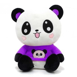 Cute Happy Panda wearing beautiful Purple Baby Panda T-shirt